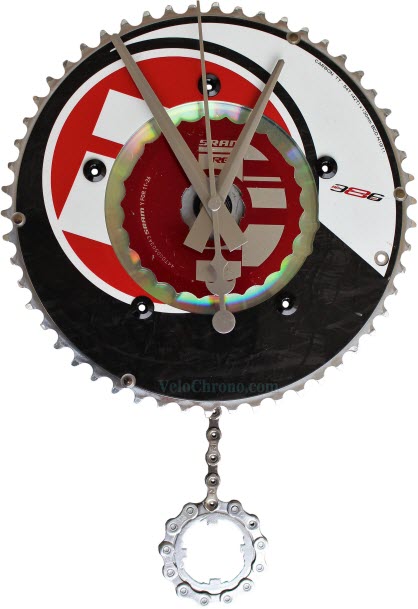 horloge decorative, velo horloge pendule murale, velo design, cyclisme, velo cadeau, eco-horloge, bike clock, cycling, ecofriendly gift, FSA, recycled bicycle gear desk clock, upcycled clock, bicycle clock, cycling gift,