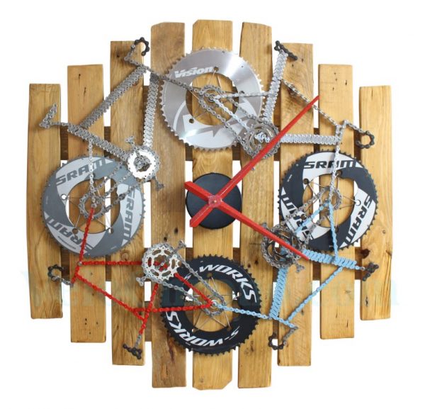 velo tableau, velo horloge, velo tableau horloge, velo panneau, velo design, cyclisme, velo cadeau, eco-cadeau, bike gift, cycling, ecofriendly gift, cycling gift, tableau decorative,